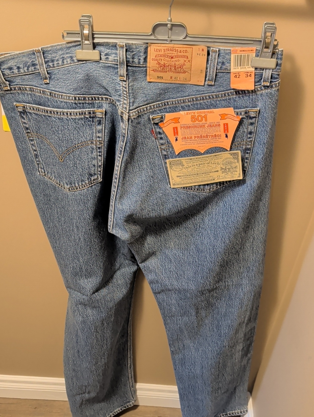 501 Vintage Deadstock Levi's Men's Straight Jeans - Light Blue